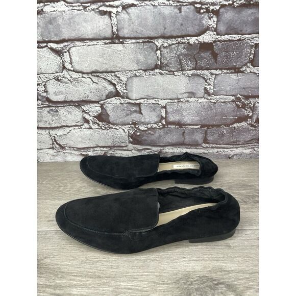 Saks Fifth Ave Gessi Black Suede Leather Flats Loafers Women’s Sz 9M US/39.5EU - Picture 16 of 16